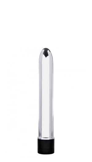 RETRO SLIMLINE VIBRATOR 17CM SILVER