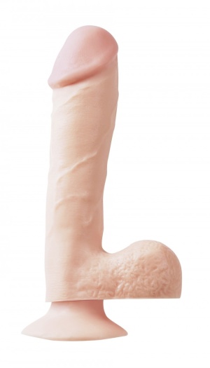 BASIX 7,5" DONG W SUCTION CUP FLESH