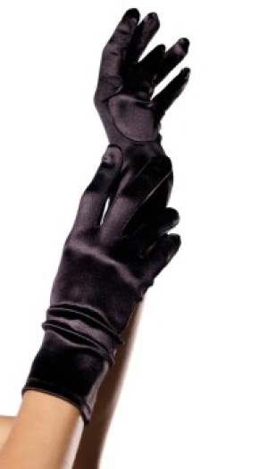 WRIST LENGTH SATIN GLOVES