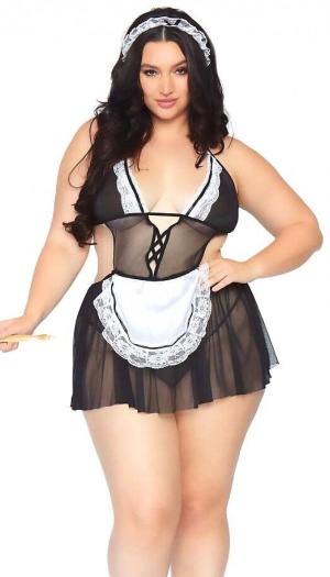 ROLEPLAY FANTASY FRENCH MAID  PLUS SIZE