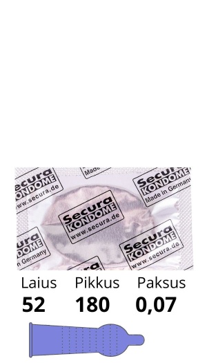 SECURA BLUE PEARL CONDOM 1 PCS