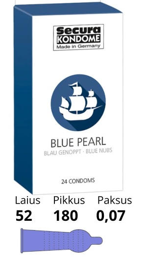 SECURA BLUE PEARL CONDOM 24 PCS