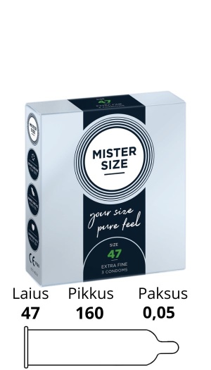 MISTER SIZE 47MM CONDOMS 3PCS