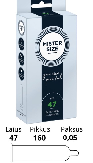 MISTER SIZE 47MM CONDOMS 10PCS