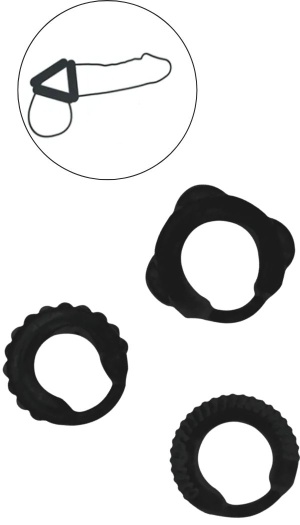ADDICTED TOYS C-RING SET BLACK