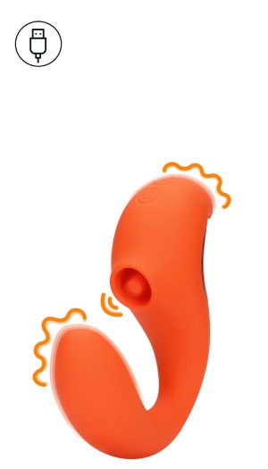 G-SPOT VIBRATOR WITH CLITORAL PULSE WAVE - UNTAMED ORANGE