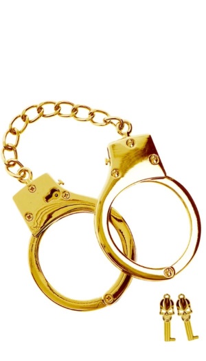 LUXURY GOLD PLATED BDSM HANDCUFFS TABOOM