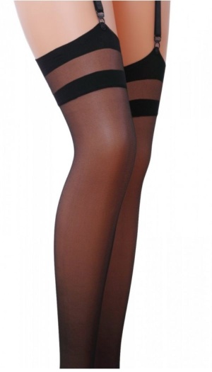 PASSION STOCKINGS BLACK ST002