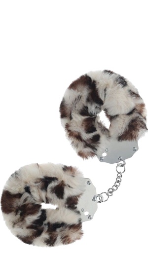OUCH! FLUFFY CUFFS SNOW LEOPARD
