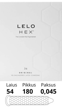 LELO - HEX CONDOM BOX 36 UNITS