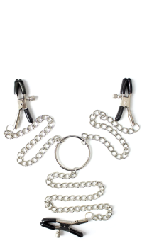 3 CLAMPS/CHAIN SILVER/BLACK