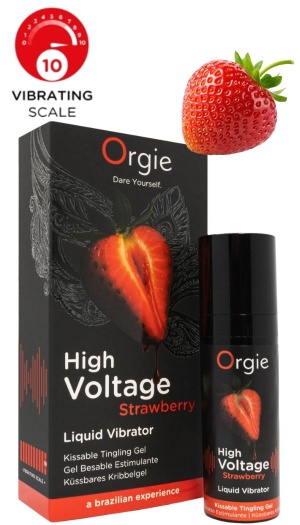 LIQUID VIBRATOR HIGH VOLTAGE STRAWBERRY 15ML