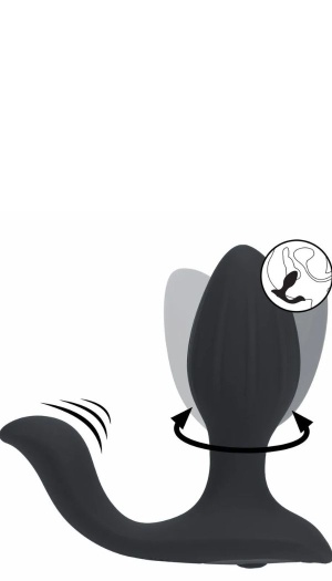 LVLZ VIBRATING AND ROTATING SILICONE ANAL PLUG