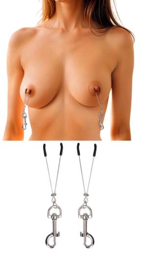 KINK - THIN HOOK NIPPLE CLAMP SILVER 7 CM