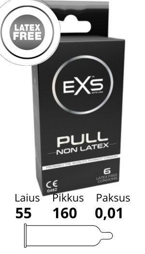 EXS PULL - ULTRA THIN NON-LATEX CONDOMS 6 tk.