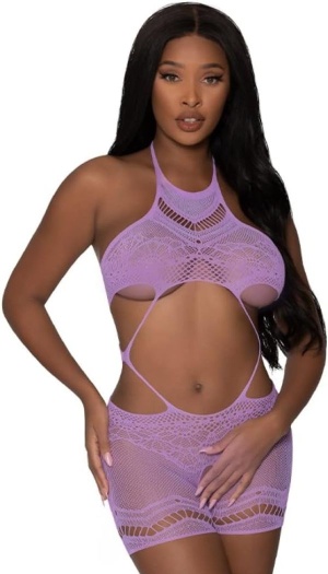 SEAMLESS CROTCHLESS ROMPER LAVENDER ONE SIZE