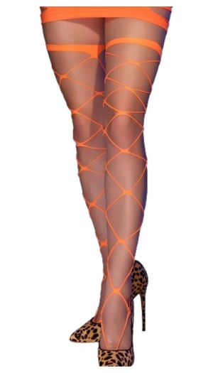 CHILIROSE - CABARET TIGHTS ORANGE S/M