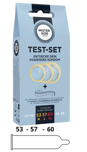 MISTER SIZE TEST PACKAGE MEDIUM 53-57-60+MEASURING TAPE