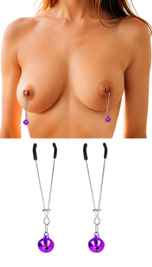 KINK - THIN BELL NIPPLE CLAMPS PURPLE