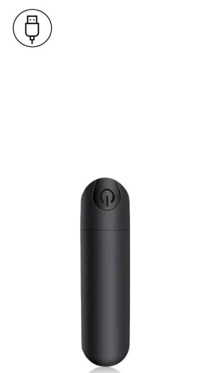 VIBRATING BULLET 10 VIBRATIONS BLACK USB