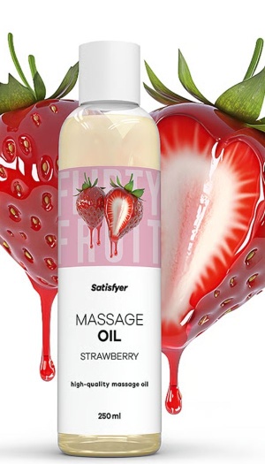 SATISFYER MASSAGE OIL STRAWBERRY 250 ML
