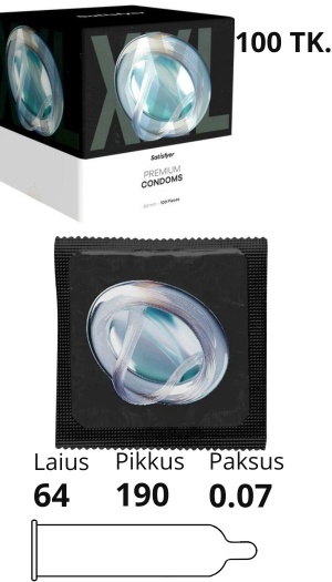 SATISFYER PREMIUM CONDOMS 100 PIECES SIZE 64