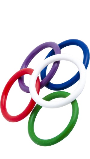RAINBOW SILICONE PLEASURE RINGS (5 COLORS)