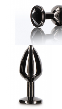 BUTT PLUG WITH BLACK DIAMOND JEWEL M