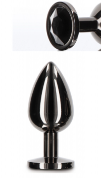 BUTT PLUG WITH BLACK DIAMOND JEWEL L