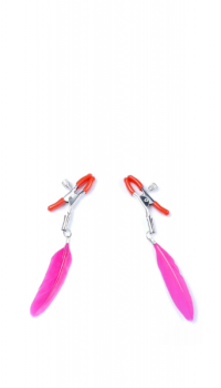 EXCLUSIVE NIPPLE CLAMPS 12 FEAHER PINK