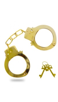 METAL HANDCUFFS GOLD