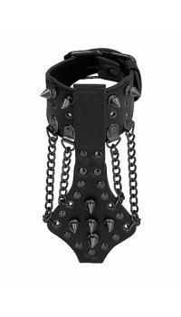 BRACELET WITH SPIKES AND CHAINS