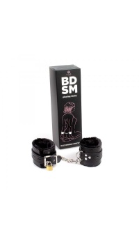 SECRETPLAY BLACK BONDAGE HANDCUFFS - BDSM COLLECTION 