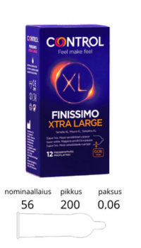 CONTROL FINISSIMO XL EXTRA THIN CONDOMS 12 PCS