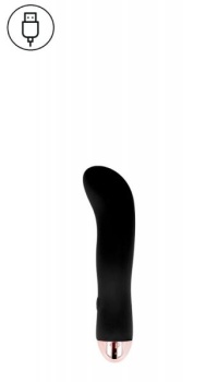 DOLCE VITA RECHARGEABLE VIBRATOR TWO BLACK 7 SPEED