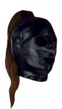 MASK WITH BROWN PONYTAIL