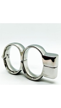 STAINLESS STEEL IRISH HANDCUFFS - LARGE Ø 70 MM