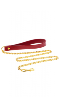 TABOOM LUXURY CHAIN LEASH RED+GOLD