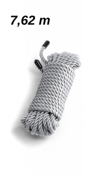 SOFT POLYESTER ROPE 7,62m BOUND - SILVER
