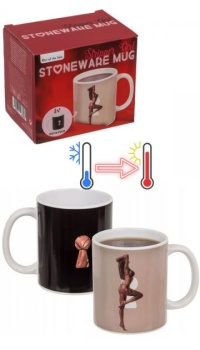 STONEWARE TEMPERATURE MUG - STRIPPER GIRL