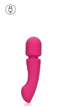 ULTRA SOFT SILICONE DOUBLE-SIDED WAND VIBRATOR - PRESTONE PINK
