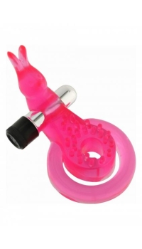 COCK&BALL RING RABBIT JELLY VIBE PINK