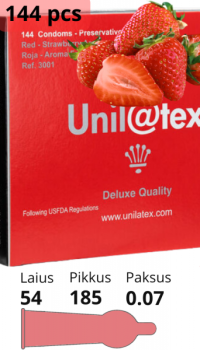 UNILATEX RED / STRAWBERRY BOX 144pcs