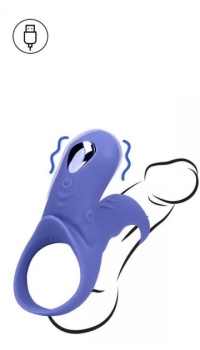 LOVELINE VIBRATING COCKRING WITH CLIT STIMULATION