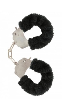 FURRY FUN CUFFS BLACK PLUSH