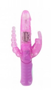 DUAL PLEASURE SLIMLINE RABBIT PINK