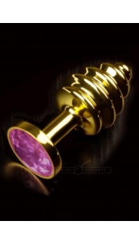 JEWELLERY RIBBED GOLD PURPLE