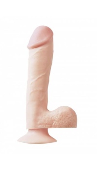 BASIX 7,5" DONG W SUCTION CUP FLESH