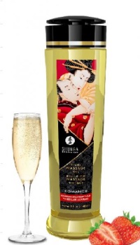 SHUNGA EROTIC MASSAGE OIL ORIENTAL ROMANCE STRAWBERRY WINE 240ML