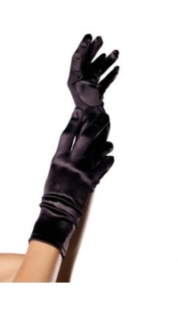 WRIST LENGTH SATIN GLOVES